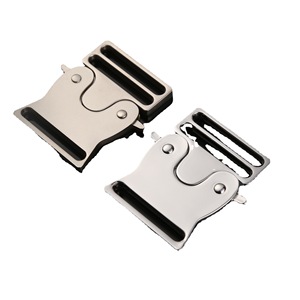 Metal Side Release Buckle Durable For Belts Backpack <b>Webbing</b> Silver Black - Product Image 4