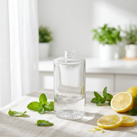 Flacon de parfum en verre vide 50 ml pour cosmétiques, luxe, col 15 mm, code 11846 (nouveauté 2026)