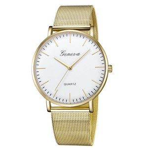 Barato Unisex correa de malla de acero inoxidable de los hombres reloj de <span class=keywords><strong>Ginebra</strong></span> casual de cuarzo reloj de pulsera Relojes - Product Image 6