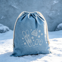 Sac à dos pliable en toile écologique avec cordon de serrage, grand sac en coton doux pour le sport, la plage et les cadeaux promotionnels