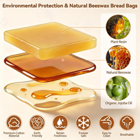 Sacs à pain réutilisables en coton et cire d'abeille |   Conteneur de stockage 16,9x12,6 pouces, capacité 720 pouces cubes, doublure en cire d'abeille, sans plastique, double verrouillage