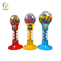 Distributeur automatique de bonbons en spirale, type sur pied, à monnayeur, pour bonbons, balles rebondissantes, jouets en capsule et jeux de torsion
