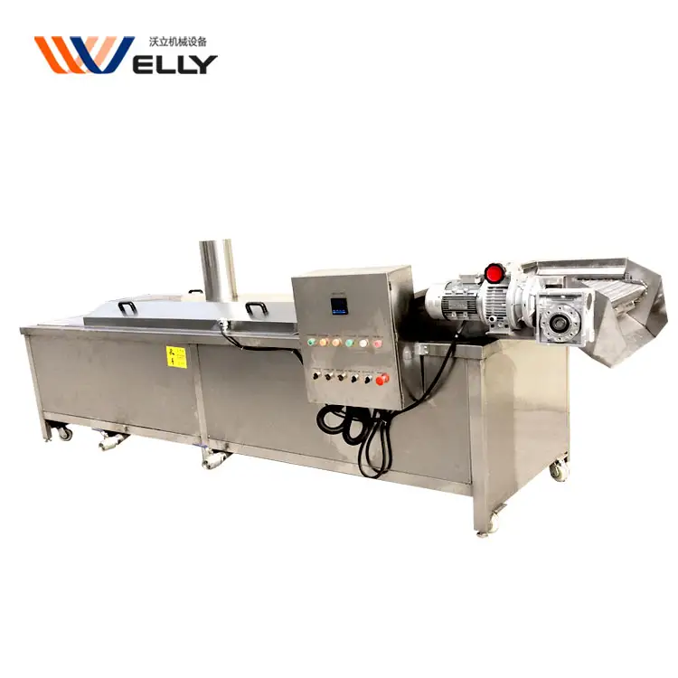 Industrial Automatic Black Eye Beans Chilli Pepper Potato Chips Pea Vegetables Blanching Continuous Steam Blanching Machine