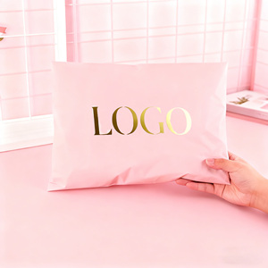 맞춤형 로고 패턴 인쇄 핑크 메일백 스타일 특급 소포 발송 서비스 의류 포장 물류 메일백 - Product Image 5