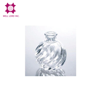 Bouteille diffuseur à roseaux en verre transparent Well Lord Best Seller 100mL/200mL/250mL avec sérigraphie et bouchon à vis, ODM/OEM disponible, TW Home