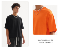 Logo personnalisé T-shirt Streetwear 100% coton épais pour hommes Style cropped de coupe Boxy surdimensionné avec un design unique