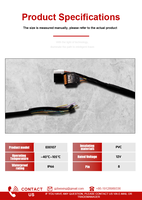 Faisceau de câblage automobile personnalisé E00107, assemblage de câbles de connexion de contrôle en PVC noir IP66, OEM, personnalisé pour divers véhicules