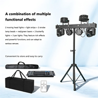 Barre de scène portable 5-en-1 à effets RGBW LED Beam Moving Head Derby Par Spot Strobe DMX512 avec console DMX512