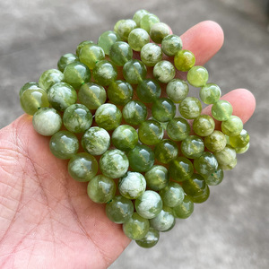 Jewelry 7A Natural Green Grape Milk-Covered Xiuyu Jade <b>Beads</b> Round <b>Bracelet</b> Individually Packaged Jinhua Floating-Flower Gift Na - Product Image 1