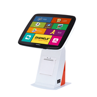 Meetsun Layar Ganda 15 Inci Sistem Windows All-in-One untuk Restoran Layar Sentuh POS Sistem POS All-in-One Baru
