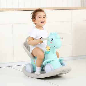 <span class=keywords><strong>Cheval</strong></span> à bascule en plastique 2 en 1 pour enfants, jouet d'équitation pour bébés, mise à jour - Product Image 1