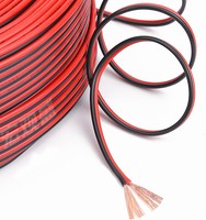 2 Pin 8 10 12 14 16 18 20 22 24 GAUGE merah hitam SPEAKER ZIP kabel CCA PVC 100M ROLL