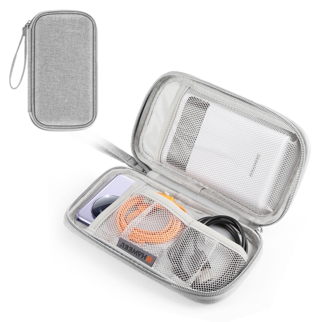 Good Quality HAWEEL Electronic Organizer Storage Bag for Cellphones, Power Bank, Cables, Mouse, Earphones(Grey)
