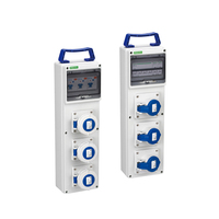 Boîte de distribution d'énergie électrique murale de style bande, personnalisée, avec sortie électrique européenne, portable, 63A, équipement