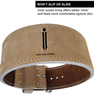 Cinturón de levantamiento de pesas para hombres Jeans Venta al por mayor Moda Casual Ajustable Vaca Ocultar Cinturón de levantamiento de pesas - Product Image 5