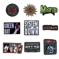 Pin de Esmalte con Logotipo de Banda de Rock Vintage, Broches Clásicos de Música para Fans