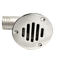 Drain de pont incurvé monobloc professionnel en acier inoxydable AISI 316, raccord de drainage de pont de bateau marin robuste moulé par investissement