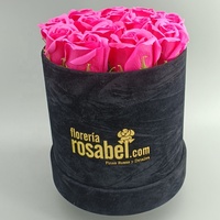 Boîte à chapeau cylindrique en velours fantaisie de haute qualité / Boîte cadeau en matériaux recyclés avec pelliculage mat et gaufrage personnalisable OEM