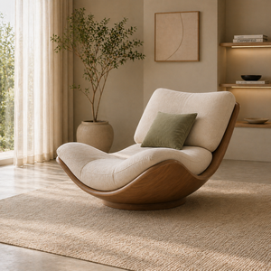 Sillón Moderno Tapizado con Madera Sólida, Cómodo Sillón de Lectura para <span class=keywords><strong>Hotel</strong></span>, Dormitorio, Sala de Estar, Oficina - Product Image 3