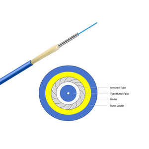 안티 쥐 물린 2.0mm 단일 코어 나선형 강철 장갑 광섬유 케이블 - Product Image 6