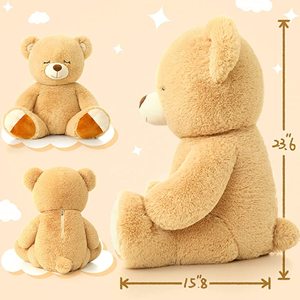 Cadeau de Noël et de la Saint-Valentin, <span class=keywords><strong>ours</strong></span> <span class=keywords><strong>en</strong></span> peluche géant <span class=keywords><strong>rose</strong></span> personnalisé avec des yeux brodés, <span class=keywords><strong>ours</strong></span> <span class=keywords><strong>en</strong></span> peluche doux avec fermeture éclair, unisexe - Product Image 6
