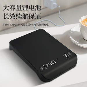 เครื่องชั่งกาแฟแบบชาร์จไฟได้ 3 กก. หน้าจอดิจิตอล ความแม่นยำ 0.1 กรัม พร้อมตัวตั้งเวลา ชาร์จแบบ Type C ดีไซน์มินิมอล - Product Image 4