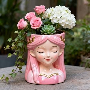 <span class=keywords><strong>Maceta</strong></span> con Forma de Perro A50, <span class=keywords><strong>Maceta</strong></span> con Diseño de Gato de Dibujos Animados, Escultura de Resina, Decoración Personalizada para Hogar, Jardín, Centro Comercial, Hotel - Product Image 3