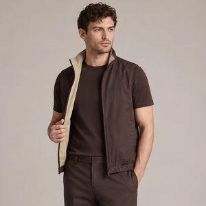 Disponibile Spedizione Rapida Gilet Reversibile da <span class=keywords><strong>Uomo</strong></span> per Esterni Antivento Leggero in Tessuto Nylon <span class=keywords><strong>con</strong></span> Tasche Multiple Traspirante <span class=keywords><strong>con</strong></span> Orlo Elastico - Product Image 2