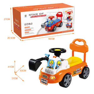 Enfant BB son Digger <span class=keywords><strong>Scoot</strong></span> et tour Scooter dessin animé entraînement coulissant ingénierie camion bébé marche enfant en bas âge voiture pour enfant - Product Image 4