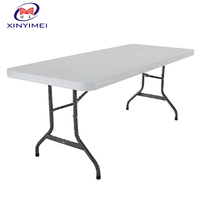 Table pliable d'usine, table pliable portable en HDPE tables pliantes en plastique intérieures et extérieures