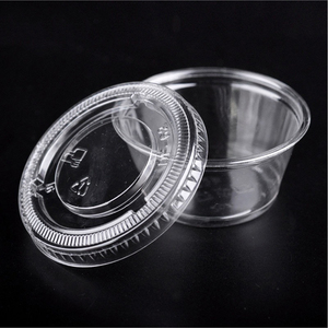 一次性可堆肥透明塑料聚乳酸杯2盎司品酒杯带盖聚乳酸杯 - Product Image 1