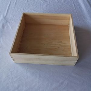 Solid Wood <b>Storage</b> <b>Box</b> Square 9cm High Office Organizer Desktop <b>Drawer</b> Organizer - Product Image 4
