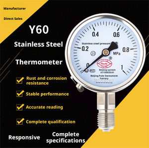 مقياس ضغط عالي الدقة من الفولاذ المقاوم للصدأ 60 مم للغاز والسوائل - Product Image 2