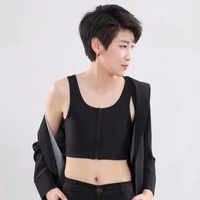 Service OEM Maillot de corps en maille respirant à poitrine plate et fine S-4XL débardeurs à fermeture éclair