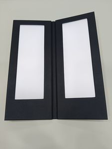 Menu LED de haute qualité avec couverture en cuir noir, menu éclairé pour restaurant, double page, livre de menu LED pour bar, club - Product Image 5