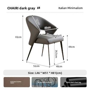 Venta al por mayor de lujo Silla de comedor de cuero para el hogar y <span class=keywords><strong>restaurante</strong></span> muebles tapizados modernos interior Hotel Park apartamento aceptable - Product Image 5