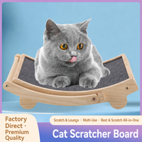 Griffoir pour chat en bois massif personnalisé, grand, plat, haute densité, jouet ludique et amusant pour le tranchage des griffes