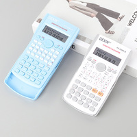 Calculatrice Scientifique Numérique Multifonctionnelle pour Étudiants, Ordinateur Coloré avec Fonctionnalités pour Examens, Alimentation Solaire, en Plastique, Calendrier de Bureau