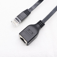 Kabel ekstensi Ethernet, kabel ekstensi Ethernet datar LAN, kabel ekstensi jaringan pria ke wanita untuk Modem Router, TV pintar, PC, Laptop