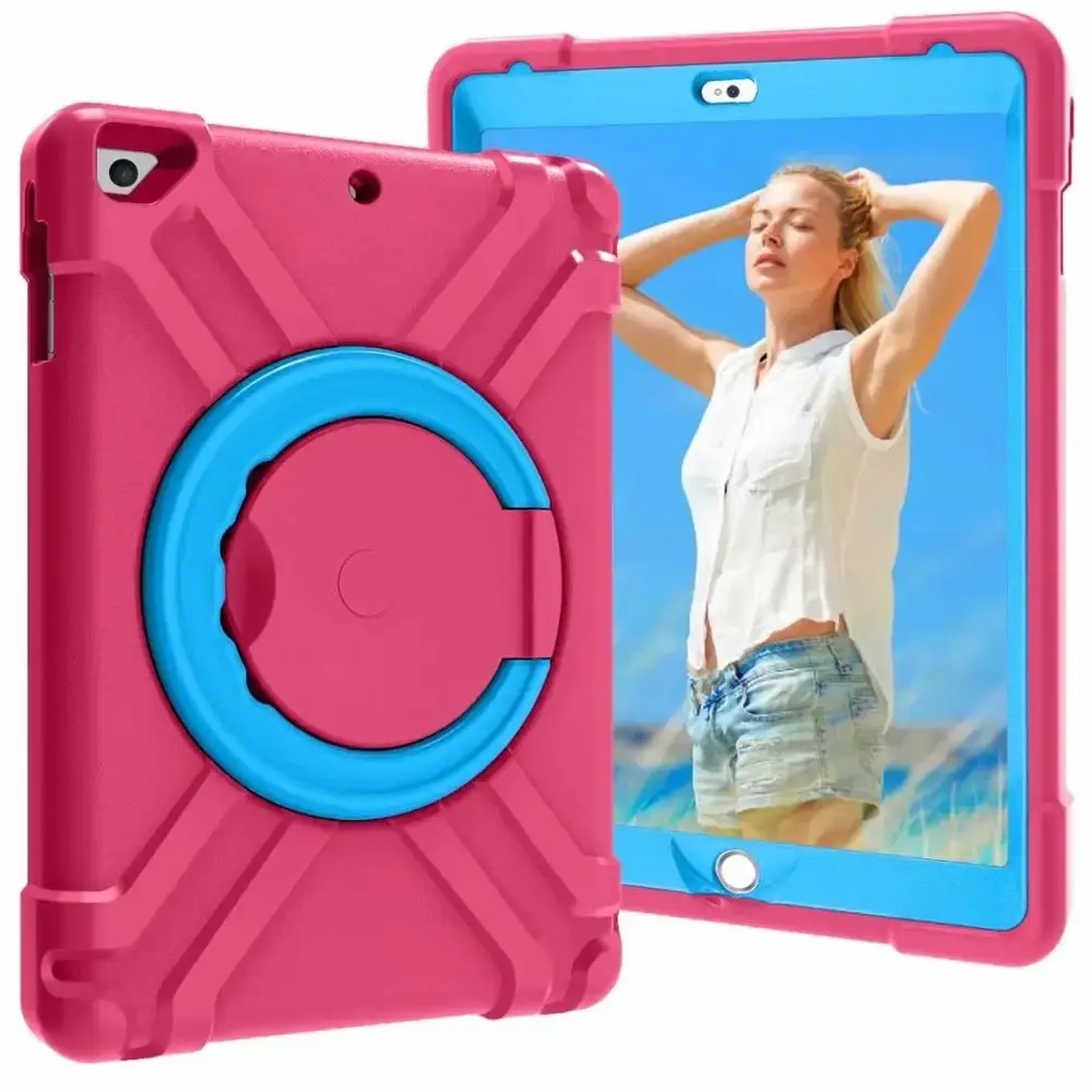 Rose rouge + bleu pour iPad mini1/2/3