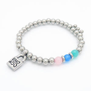 Bracelets en perles en forme de cœur d'amour, bijoux espagnols 2020, mode féminine, Joyeria UN 50, bijoux de qualité supérieure, serrure à clé - Product Image 1