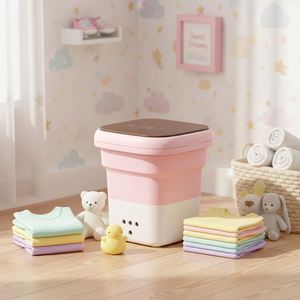 Mini Fully Automatic Portable Foldable Front-Loading Electric Washing Machine 4.6-5.5kg Capacity Class Energy Efficient Manual - Product Image 3