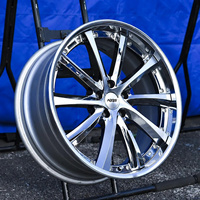 Jantes forgées NJQS personnalisées polies en 2 parties de 24 et 26 pouces Kranze Vishunu pour Infiniti M45 Toyota Crown Lexus LS430