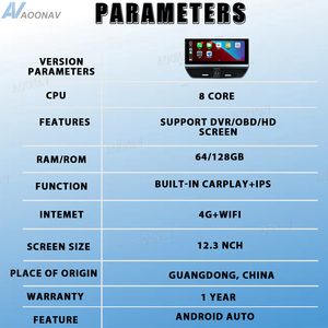 Radio de coche de 12,3 "para Porsche Cayenne 2011-2017, pantalla táctil Android, reproductor Multimedia estéreo para coche, navegación GPS, carplay inalámbrico - Product Image 2