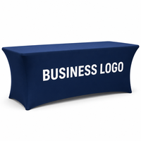 Nappe personnalisée en polyester sans plis avec sublimation par transfert thermique, chemin de table et ensemble nappe avec logo pour événements marketing