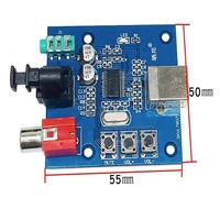 Tarjeta de Sonido HIFI con Entrada USB, Coaxial y Fibra Óptica EParthub, Decodificador DAC PCM2704USB, Alimentación de 5V