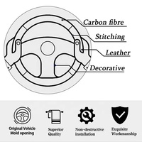 Personalización de Volante en Fibra de Carbono y Gamuza para Mercedes Benz W205 W212 W213 W221 C E B 300 AMG A45 CLA45 C63