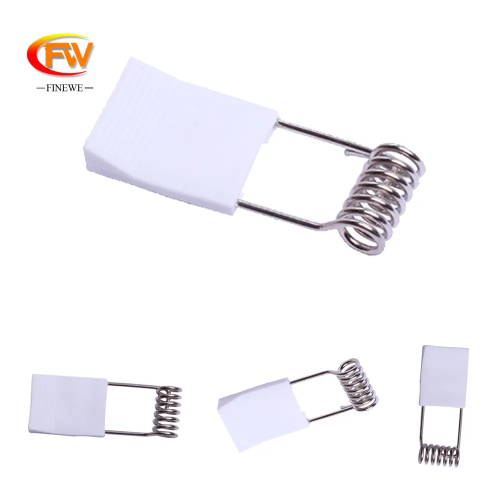 White plastic rubber protection 45mm length stainless steel lamp torion springs clip for cover downlight lighting