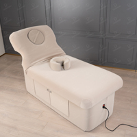 Table de massage électrique de luxe moderne pour hôtel et spa, 1 moteur, en cuir PU, capacité 300 kg, couleur personnalisable, pour salon commercial