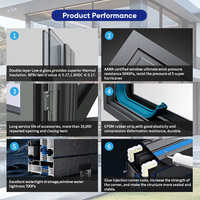 Puertas y Ventanas Modernas de Aleación de Aluminio con Diseño de Doble Bisagra, Función Insonorizante, Vidrio Low-E, Certificación Energy Star, Mosquitera